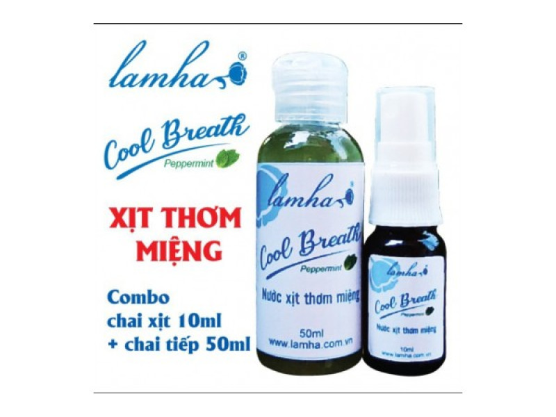 Combo nước xịt thơm miệng Cool Breath 50ml +10ml